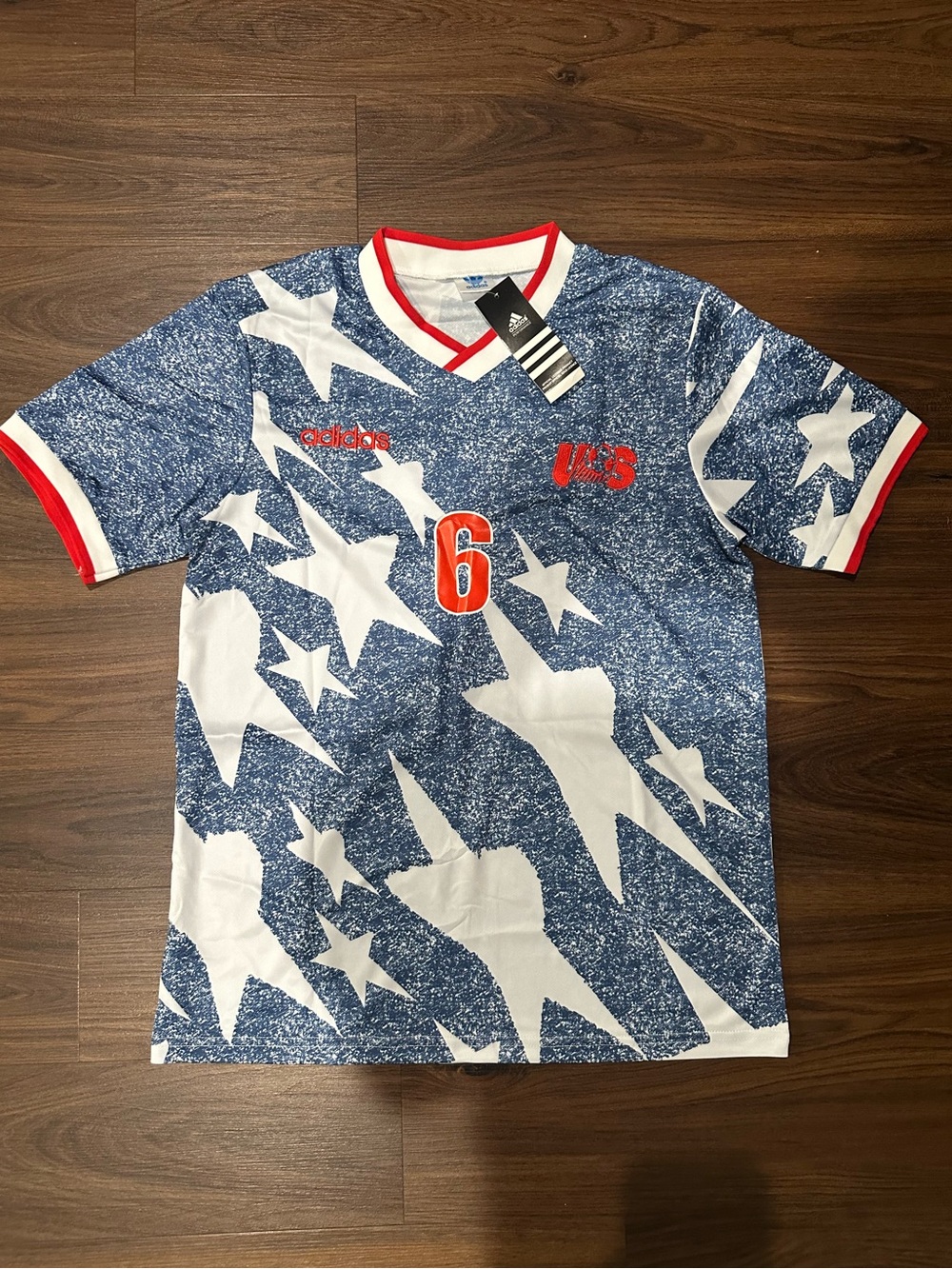 Adidas USMNT USA John Harkes World Cup 1994 Soccer Football Jersey